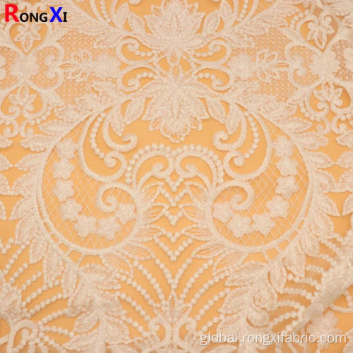 China Professional Embroidery Fabric Red With Great Price Factory